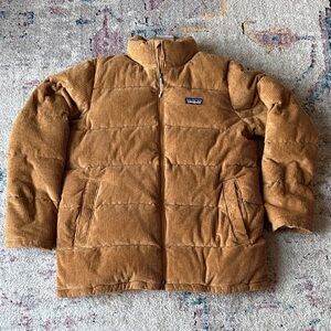 Patagonia Tan Corduroy Puffer Jacket
